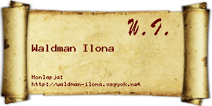 Waldman Ilona névjegykártya